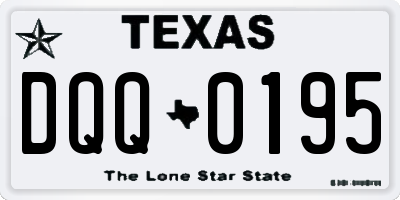 TX license plate DQQ0195