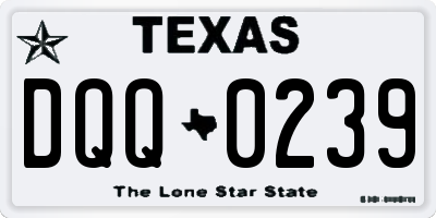 TX license plate DQQ0239