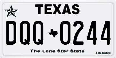 TX license plate DQQ0244