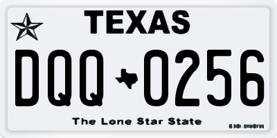 TX license plate DQQ0256