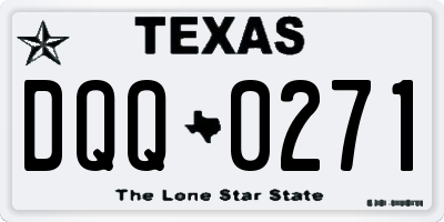 TX license plate DQQ0271