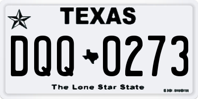 TX license plate DQQ0273