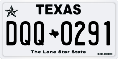 TX license plate DQQ0291