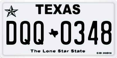 TX license plate DQQ0348