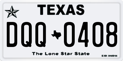TX license plate DQQ0408