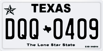 TX license plate DQQ0409