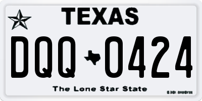 TX license plate DQQ0424