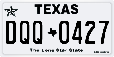 TX license plate DQQ0427