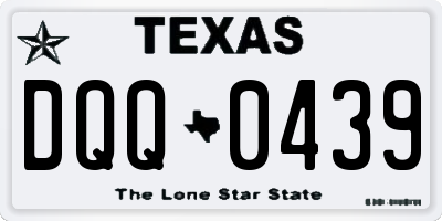TX license plate DQQ0439