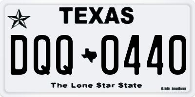 TX license plate DQQ0440