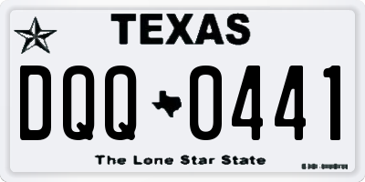 TX license plate DQQ0441