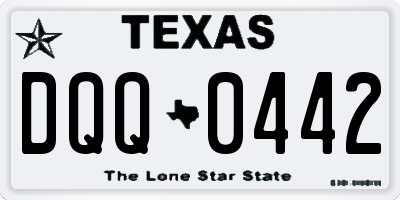 TX license plate DQQ0442