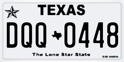 TX license plate DQQ0448
