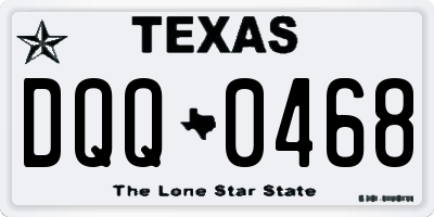 TX license plate DQQ0468