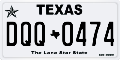 TX license plate DQQ0474