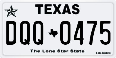 TX license plate DQQ0475