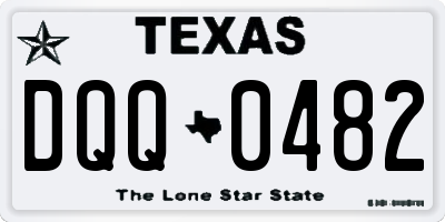 TX license plate DQQ0482