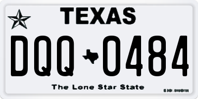 TX license plate DQQ0484