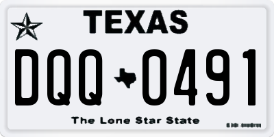 TX license plate DQQ0491