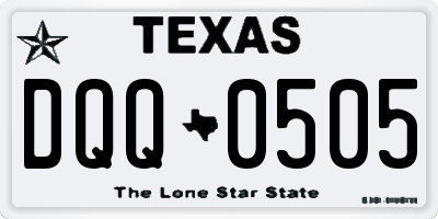 TX license plate DQQ0505
