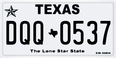 TX license plate DQQ0537