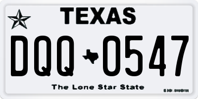 TX license plate DQQ0547