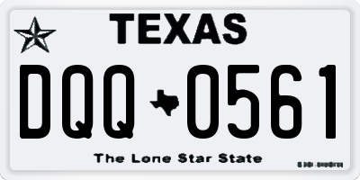 TX license plate DQQ0561