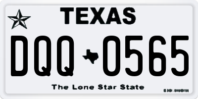 TX license plate DQQ0565