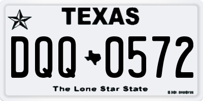 TX license plate DQQ0572