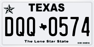 TX license plate DQQ0574