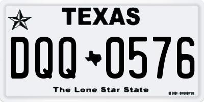 TX license plate DQQ0576