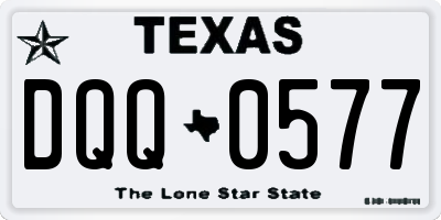 TX license plate DQQ0577