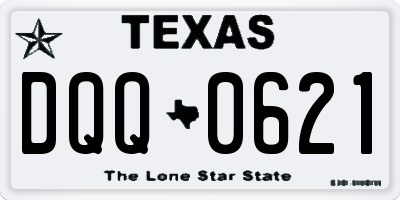 TX license plate DQQ0621