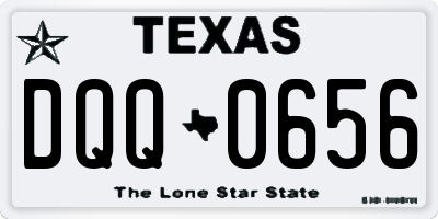 TX license plate DQQ0656