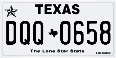 TX license plate DQQ0658