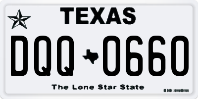 TX license plate DQQ0660