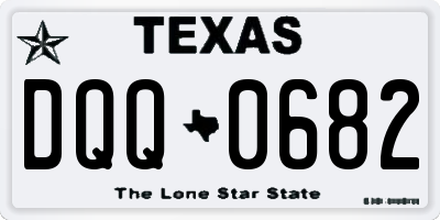 TX license plate DQQ0682