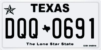 TX license plate DQQ0691