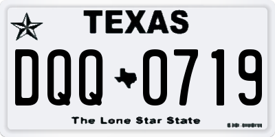 TX license plate DQQ0719
