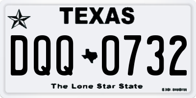 TX license plate DQQ0732