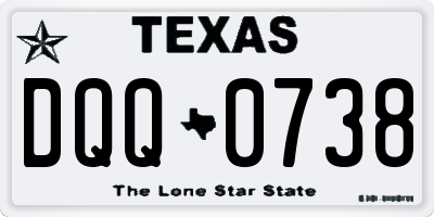 TX license plate DQQ0738