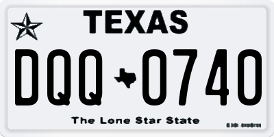 TX license plate DQQ0740
