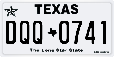 TX license plate DQQ0741