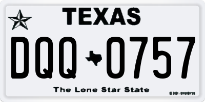 TX license plate DQQ0757