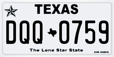 TX license plate DQQ0759