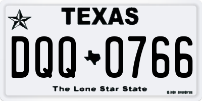 TX license plate DQQ0766