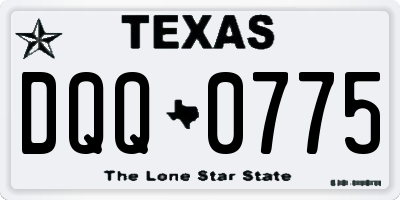 TX license plate DQQ0775