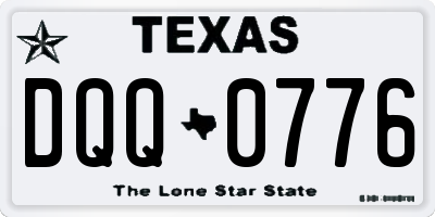 TX license plate DQQ0776