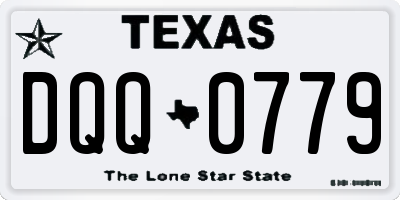 TX license plate DQQ0779