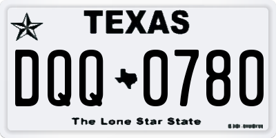 TX license plate DQQ0780